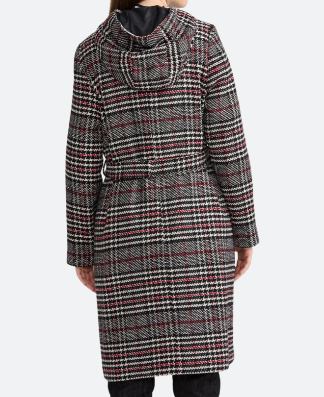 Manteau à Motif Pattes d'Oie